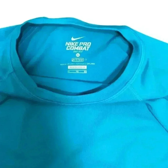Nike Pro Combat Dri-Fit Fitted Blue Fleece Lined Therma-Fit Size XL NWOT - Picture 11 of 13
